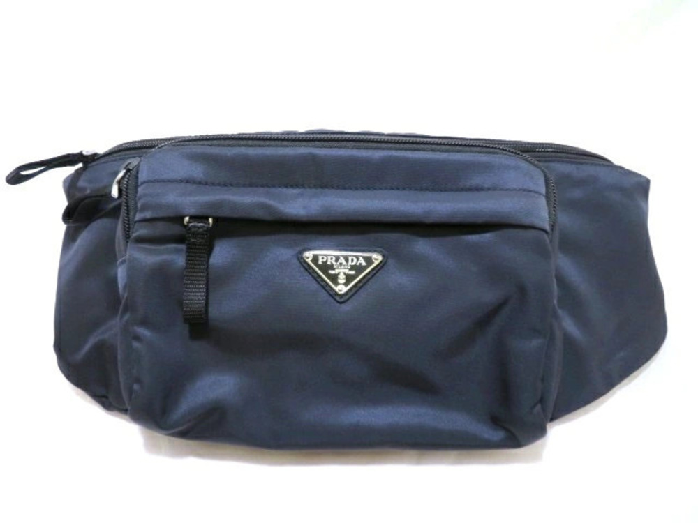 Prada Waist Bum Body Bag Body Navy Blue